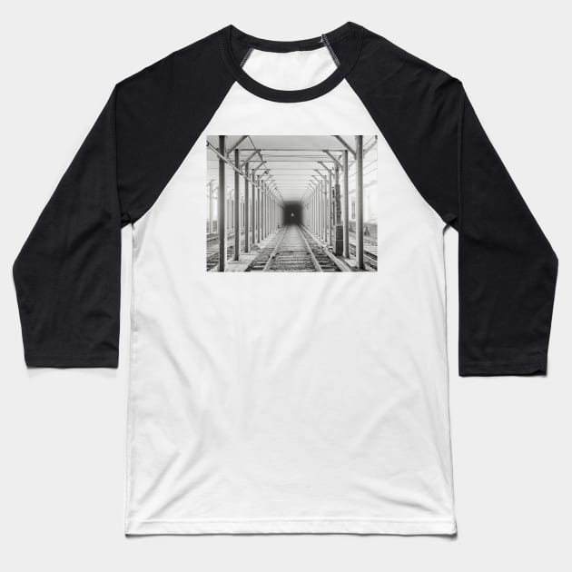 New York Subway Tunnel, 1904. Vintage Photo Baseball T-Shirt by historyphoto